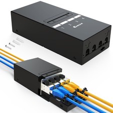 4 Port Patch Panel Blank Keystone Patch Panel UTP STP with LC/SC/ST/FC/USB/HD...