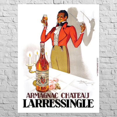 Poster Armagnac Chateau Larressingle, 1938 | 25x33'' Big size A1 | French old art