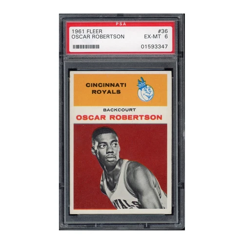 1961 Fleer #36 Oscar Robertson PSA 6 Ex-Mt hof rc rookie 