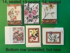 Lot of 57 Beautiful Floral Flower Greeting Cards w/Matching Envelopes. Blank