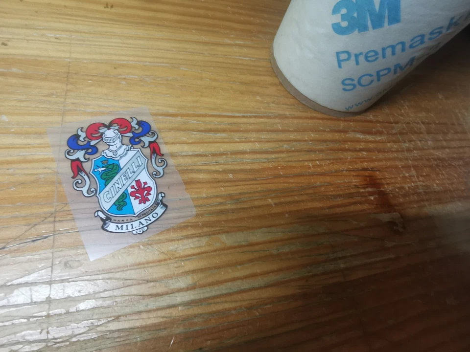 Cinelli classico logo argento emblema vinile X1 decalcomania adesivi adesivo - Immagine 2 di 3