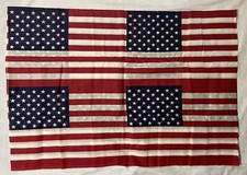 American Flag Poly Fabric 49  x 36  Makes 8 Flags New