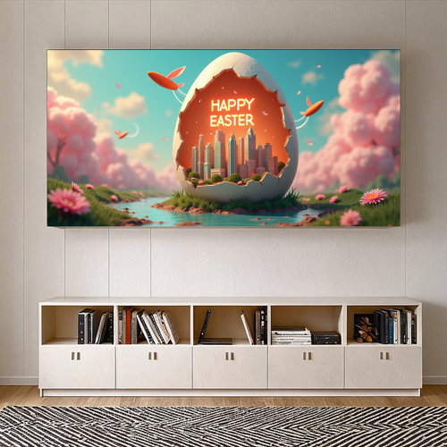 Decorative Easter Decorations Easy to Hang Backdrop Neon Style for Outdoor - Picture 8 of 14