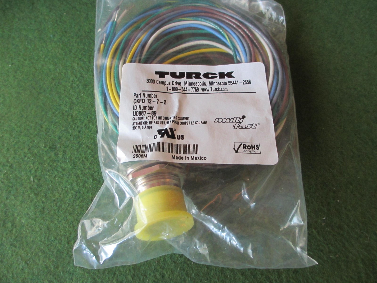 Turck CKFD12-7-2, U0887-89 Multi-Fast M-23 Receptacle