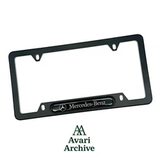Mercedes Benz Black Stainless Steel License Plate Frame AMG