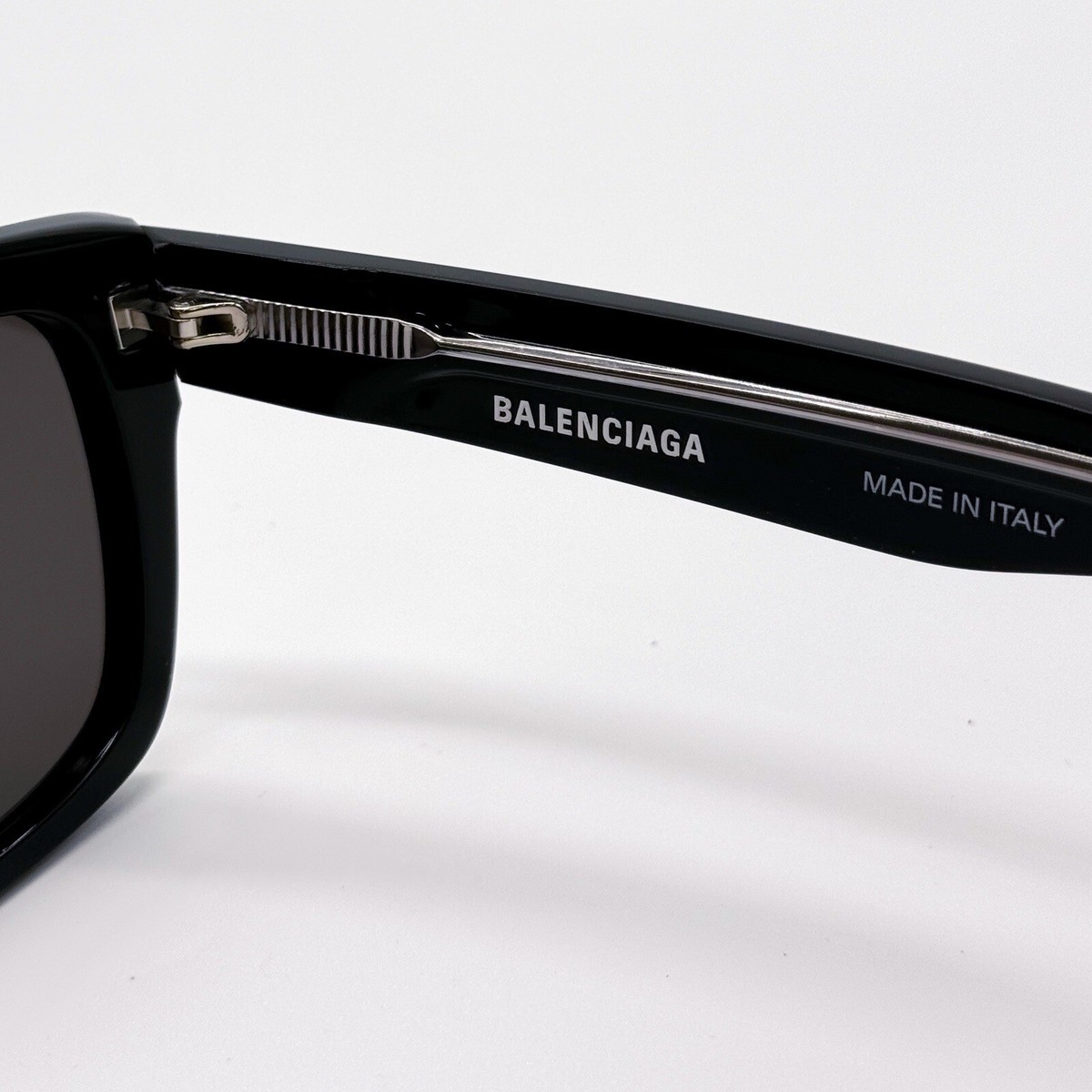 NEW BALENCIAGA BB0346S 001 SQUARE BLACK GREY UNISEX  display picture 3