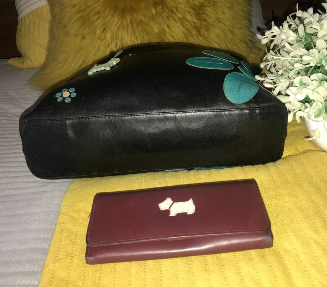 Lovely Genuine Radley LG Leather shoulder Bag with Dog Tag +Radley