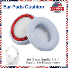 2PCS Ear Pads Cushion White for Beats Studio 2.0 3.0 Wired Wireless Earpads