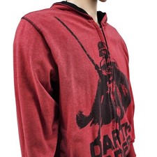 Star Wars Disney Store Darth Vader Red Hoodie Sweatshirt Unisex S Cotton Blend