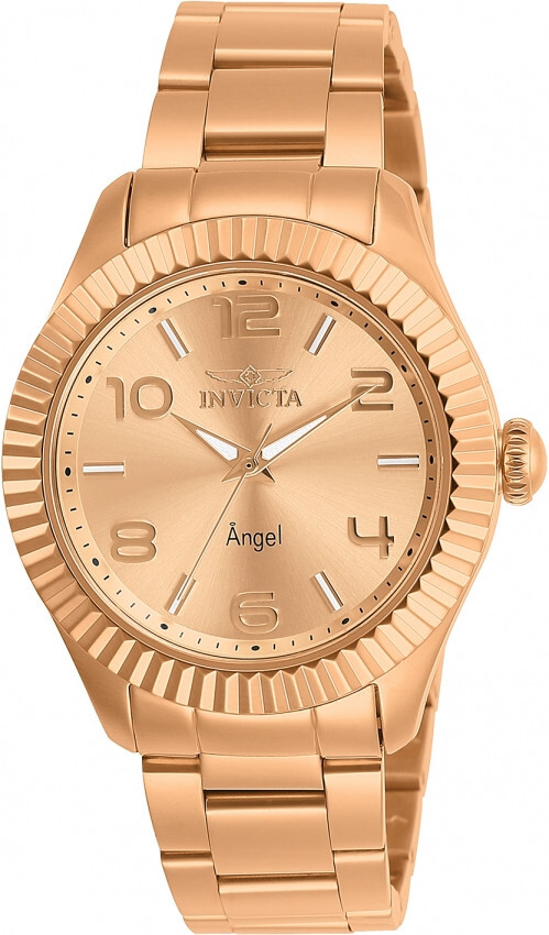 Invicta Women's Angel Watch 36MM Case Stainless Steel Rose Gold Tone ...