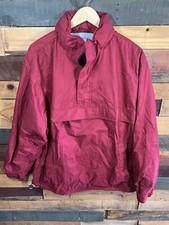 Vintage GAP Red pullover jacket nylon windbreaker Mesh lined Hoodie Size Large