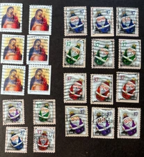 USA USED #3879, 3883-6, 3887-90 - 22 different Xmas *2004