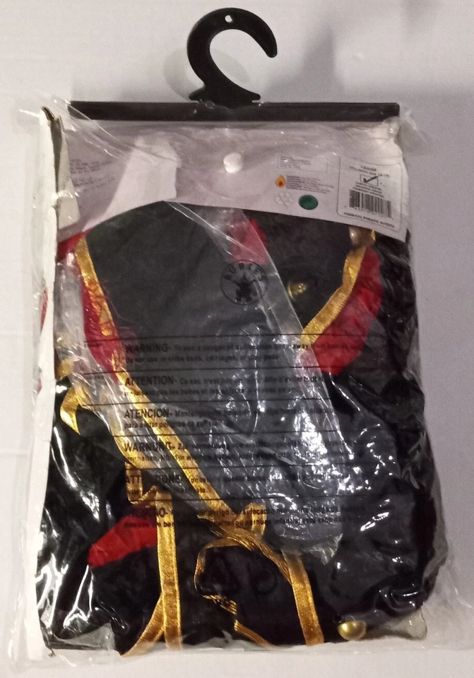 Secret Wishes Pirate Booty Black Red and Gold Dress with Hat Womens Costume Lg - Image 3 of 3