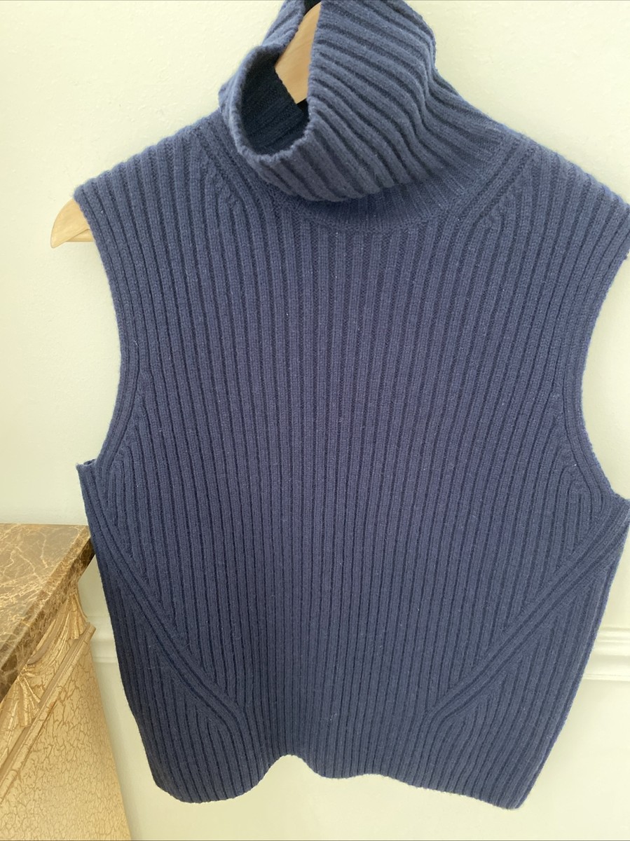 【DRIES VAN NOTEN】ウール ミディワンピース Navy 送料関税込 Dries Van Noten Heavy Knit Wool Navy Turtleneck Sweater