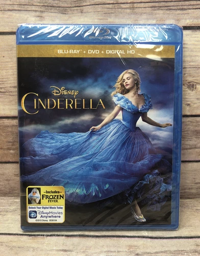 CINDERELLA (Blu-ray/DVD, 2015, PG,Includes Digital Copy) Walt Disney ~ Brand NEW - Picture 1 of 3
