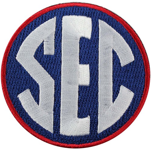 Sec Conferenza Calcio Maglia Uniforme Toppa Mississippi Ole Miss Rebels NCAA - 第 1/1 張圖片