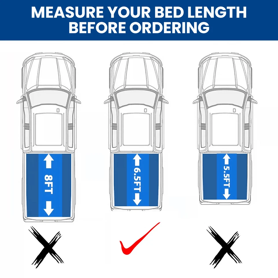 6.5' Truck Bed Tonneau Cover Soft Roll Up For Ford F150 F-150 Heritage 1997-2004 - Image 2 of 4