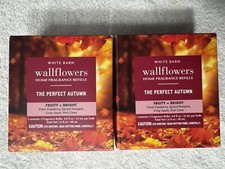 Bath  Body Works Wallflowers NEW Refill Plug-Ins Lot 4 THE PERFECT AUTUMN