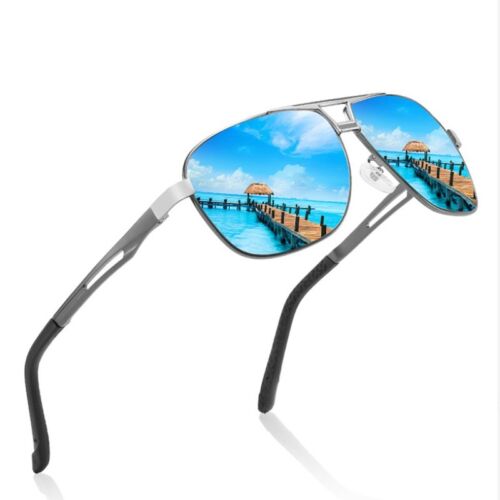 HD Polarized Photochromic Sunglasses Men Pilot Outdoor Driving Glasses New Style - Picture 1 of 19