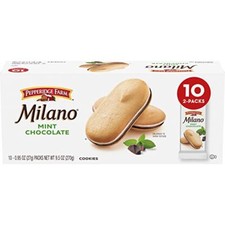 Pepperidge Farm Milano Cookies Mint 10 Packs 2 Cookies per Pack