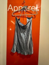 Motel Satin Mini Dress, Daylight Blue, NEW, Size XS, RRP £40