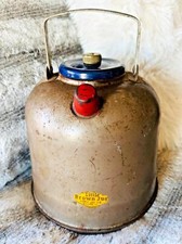 Vintage Little Brown Jug Hemp & Co. Illinois Metal Thermos Water Cooler