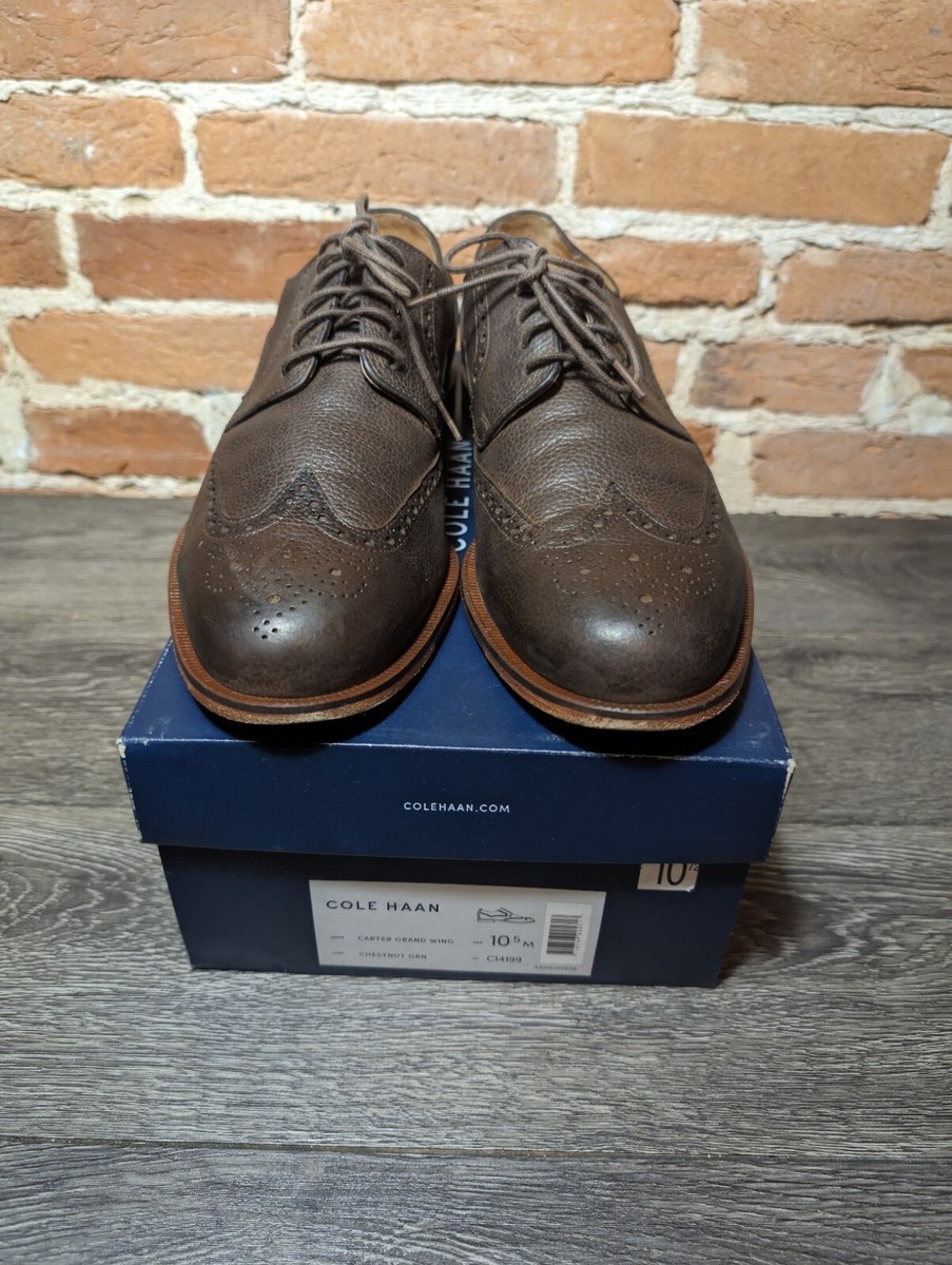 Cole Haan Men Shoe Carter Grand Size 10.5M Chestnut Brown 