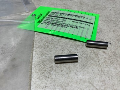 Lot of 2 McMaster-Carr Pin Dowels 10mm x 30mm Stainless Steel