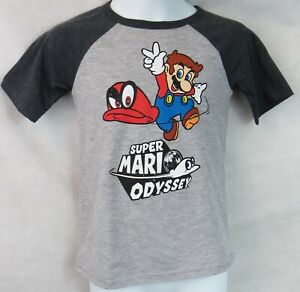 Go Mario Boys T-Shirt New Gray Officially Licensed Jumping Beans Super Mario
