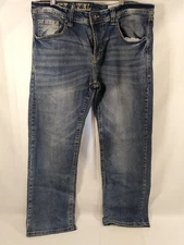 TK Axel Mens Jeans Slim Boot Cut Size 36x32 Medium Wash Blue Denim 