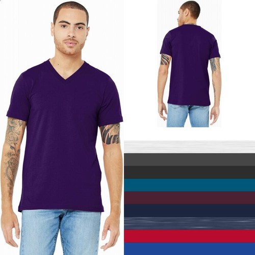 BELLA+CANVAS ® Unisex Jersey Short Sleeve V-Neck Tee BC3005, 10 Colors ...