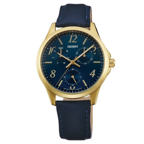 orient uhr schwarz gold blau textil armbanduhr tag