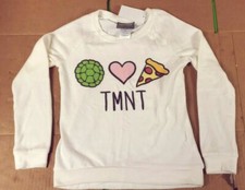 Teenage Mutant Ninja Turtles TMNT Unisex Kids White Sweater size L 10-12 New Tag