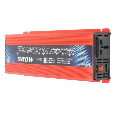 Car Power Inverter Sine Converter 500W DC 12V To AC Red 220V 50Hz - Picture 17 of 21