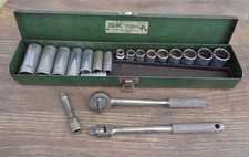 S-K Tools 3/8" Drive SAE Socket Set - 20 pieces + Metal Box