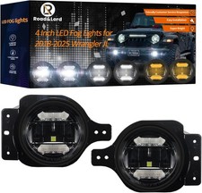 4 Round Led Fog Lights Wdrl For Wrangler Jl Jlu Unlimited Sport Black 4 Round Led Fog Lights Wdrl For Wrangler Jl Jlu Unlimited Sport Black