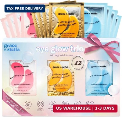 grace & stella Under Eye Patches (12 pairs) Eye Masks for Puffy Eyes and Dark Ci