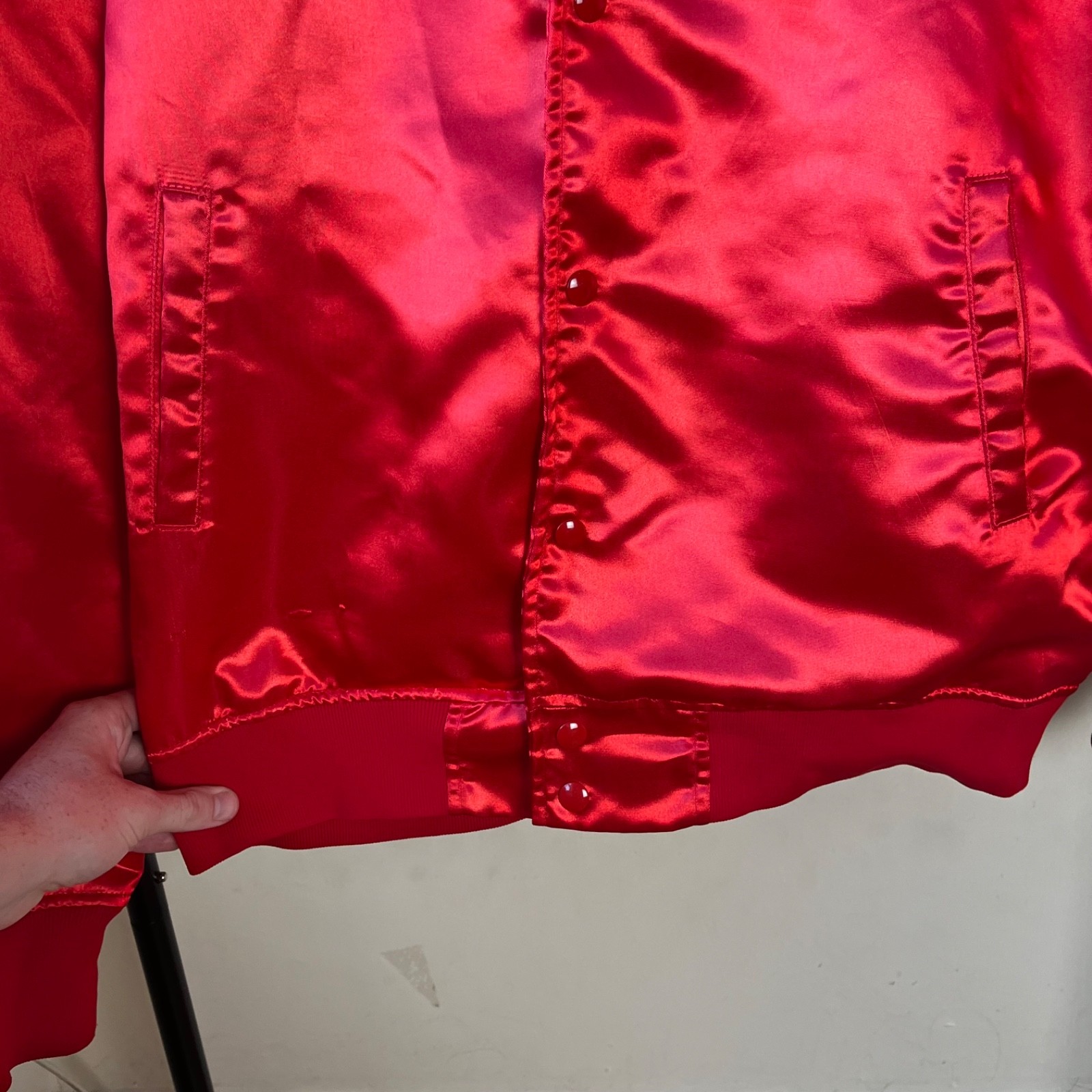 Drake Skorpion Ovo 2018 Tour Bomber Jacket Sz XXL Red Satin Promo Rare image 6