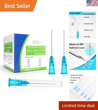 Versatile 100-Pack 23G 1 Inch Needles - Ideal for Labs  Industrial Applications