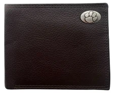Clemson Tigers Genuine Leather Bifold Wallet with Concho by Enmon-New