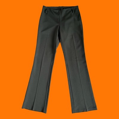 00's vintage olive green minimalist office siren y2k flared pants Size 5 moa moa