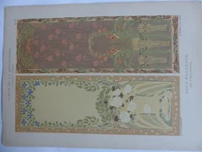 Two Panel J Print. BOURGEOIS Art Nouveau (33948)
