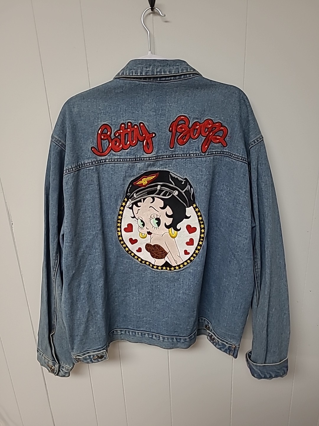 Vintage Betty Boop Embroidered Denim Jacket 2XL Retro Y2K 90s  Retro Rock Grunge
