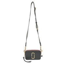 Marc Jacobs Snapshot Shoulder Bag In Leather Women Black One Size