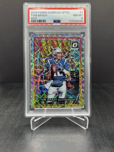 2018 Panini Donruss Optic Football NFL Tom Brady MVP SP PSA 8 #1