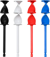 RZJZGZ 4 PCS Silicone Resin Mixer Paddles for Drill, Epoxy Mixer Attachment for