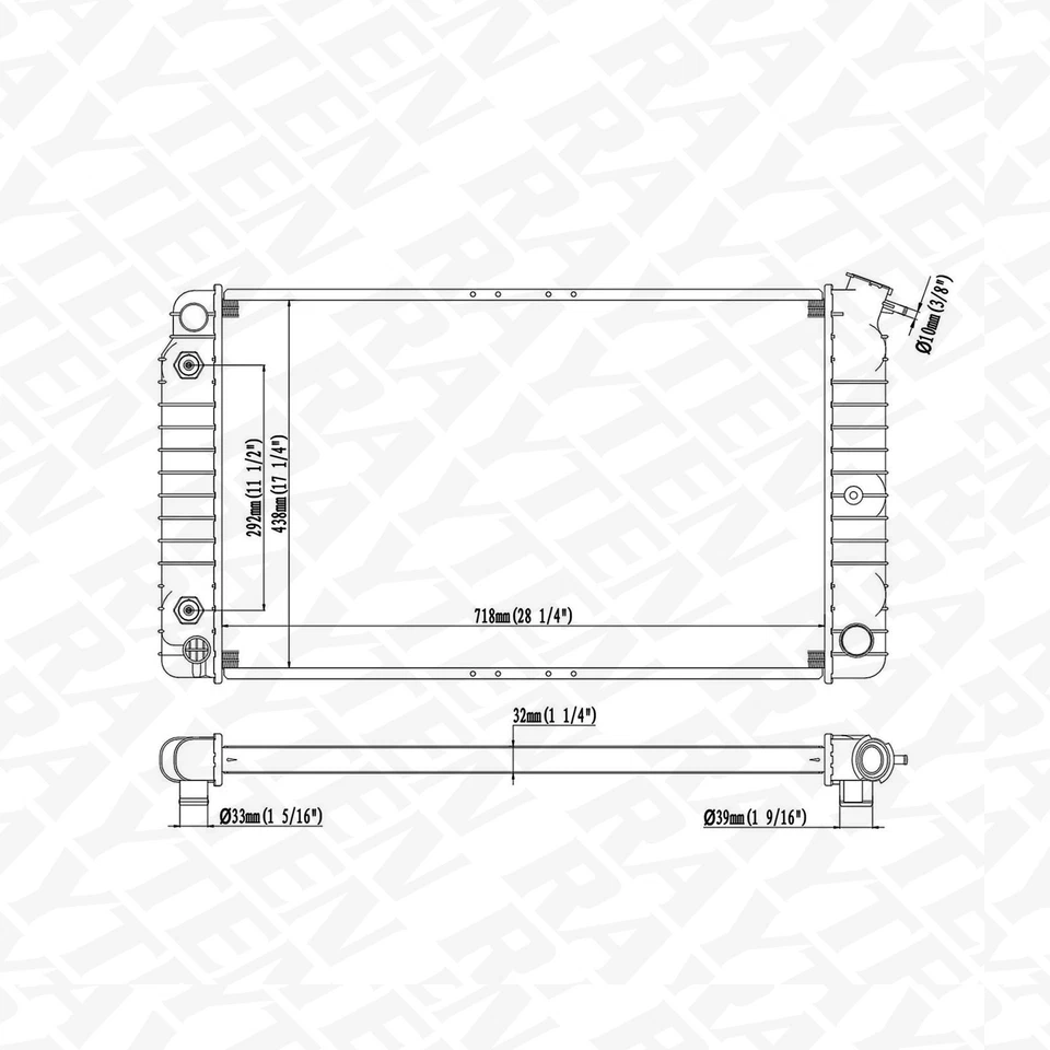 Radiator for 1985-1987 Buick Electra Oldsmobile 98 1986-1987 Buick LeSabre - Image 2 of 4