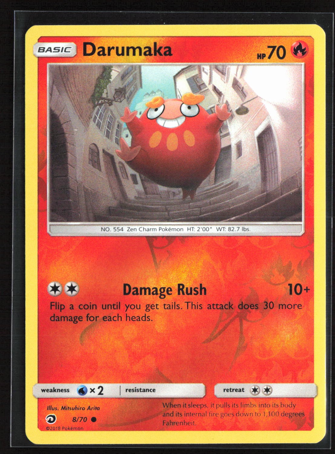 Pokemon TCG - Darumaka Reverse Holo Common Dragon Majesty 8/70 NM