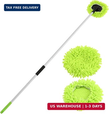 Yocada Car Wash Brush Kit Chenille Microfiber Car Wash Mop Mitt with Long Handle