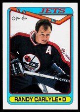 1990-91 O-Pee-Chee Randy Carlyle #51 Winnipeg Jets